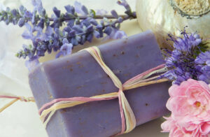 Feste Seife mit Lavendel